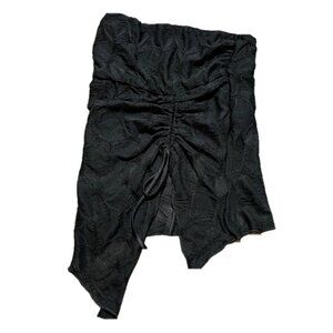 Silence + Noise Black Tube Top XS Y2K Asymmetrical